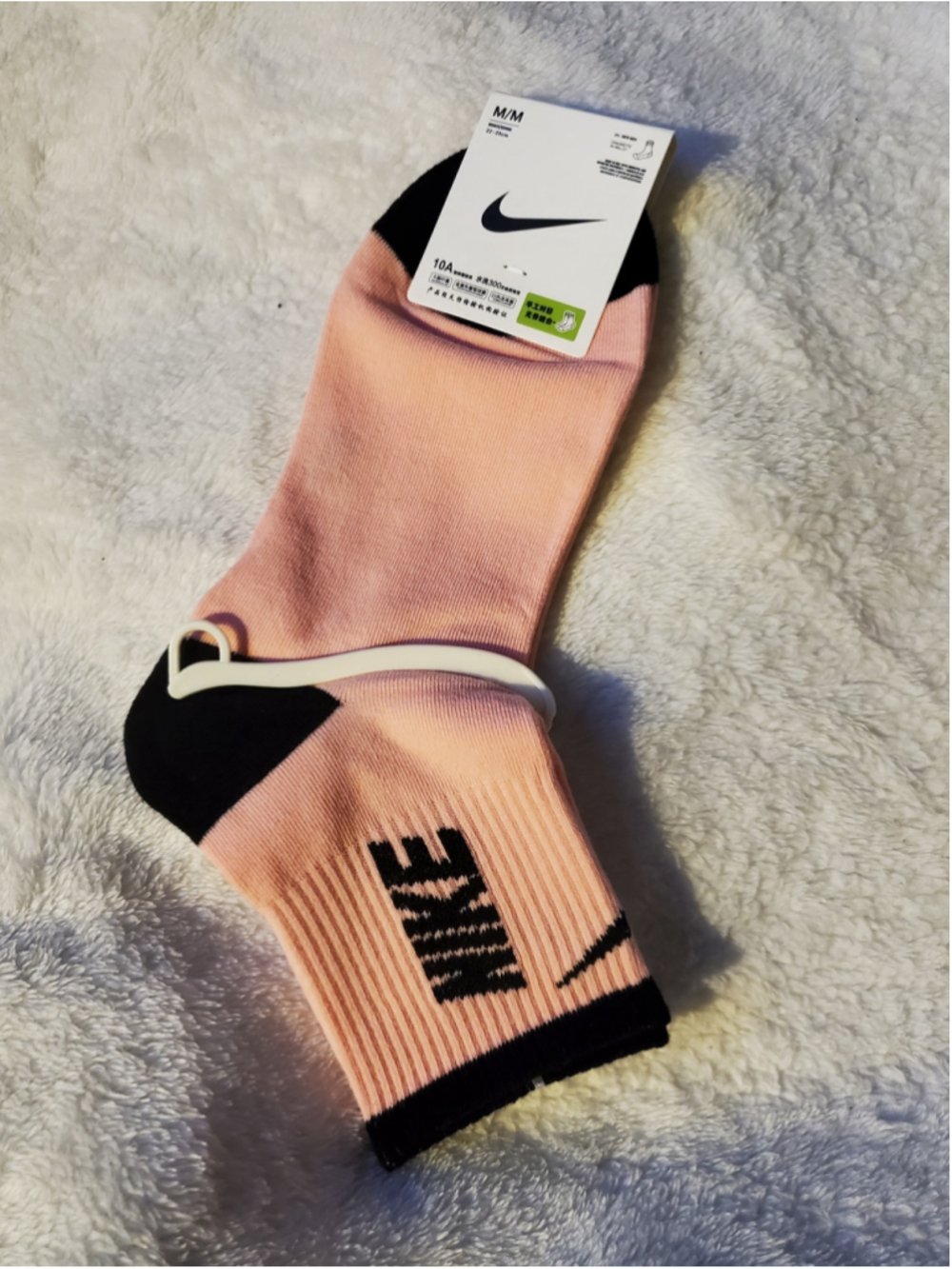 Pretty n Pink and Black too! Nike Crew Socks Women size 7-10 - Picture 5 of 7